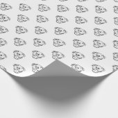 peertje tekenen simpele hondenliefhebbers zwart wi cadeaupapier (Hoek)