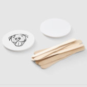 peertje tekenen simpele hondenliefhebbers zwart wi handwaaier (Niet-gemonteerd)