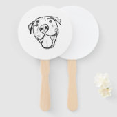 peertje tekenen simpele hondenliefhebbers zwart wi handwaaier (Voorkant en achterkant)