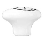 peertje tekenen simpele hondenliefhebbers zwart wi keramische knop (Zijkant)