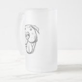 peertje tekenen simpele hondenliefhebbers zwart wi matglas bierpul (Voorkant links)