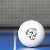 peertje tekenen simpele hondenliefhebbers zwart wi pingpongbal (Net)