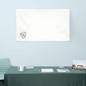 peertje tekenen simpele hondenliefhebbers zwart wi spandoek (Beurs)