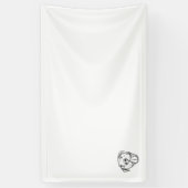 peertje tekenen simpele hondenliefhebbers zwart wi spandoek (Verticaal)