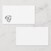 peertje tekenen simpele hondenliefhebbers zwart wi visitekaartje (Voorkant / Achterkant)