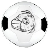 peertje tekenen simpele hondenliefhebbers zwart wi voetbal (Gedraaid)