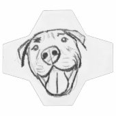 peertje tekenen simpele hondenliefhebbers zwart wi voetbal (Enkel)