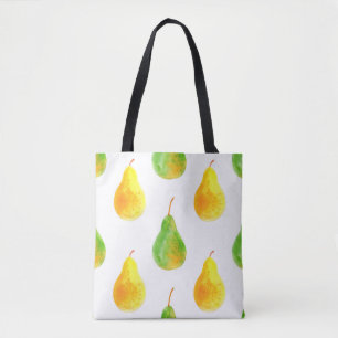 Peervruchten naadloos patroon tote bag