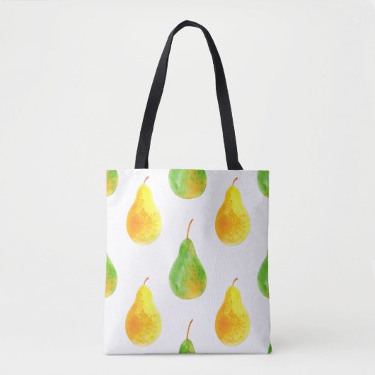 Peervruchten naadloos patroon tote bag (Voorkant)