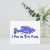 Pees in de pool briefkaart (Staand voorkant)