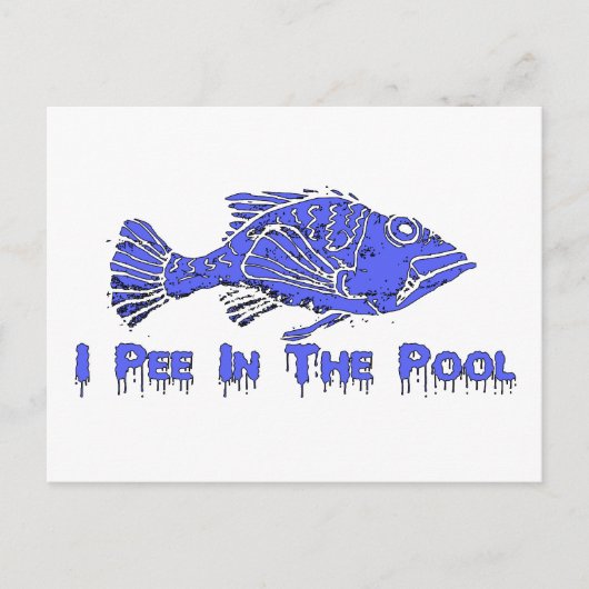 Pees in de pool briefkaart (Voorkant)