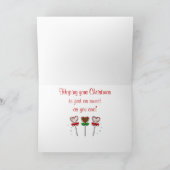 Peetdochter Drie van Kerstmis de Lollys van de Feestdagen Kaart (Binnen)