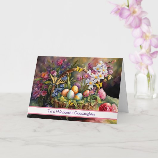 Peetdochter Gelukkig Pasen Mooie Paasmand  Kaart (Orchidee)