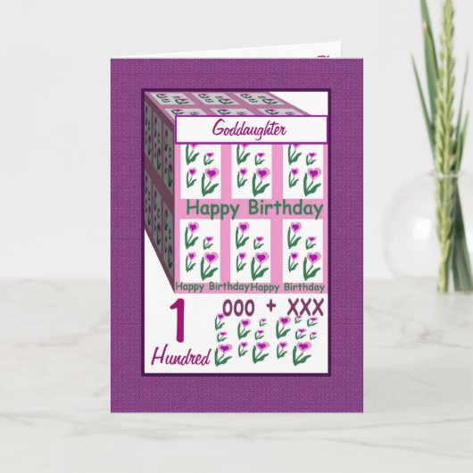 PEETDOCHTER - Happy 1st Birthday Kaart (Voorkant)