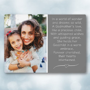 Peetmoeder en kind Custom Plaque met Ezel Fotoplaat
