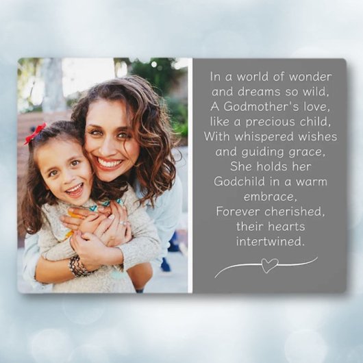 Peetmoeder en kind Custom Plaque met Ezel Fotoplaat