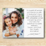 Peetmoeder en kind Custom Plaque met Ezel Fotoplaat<br><div class="desc">plaquette voor Godmother en Godchild</div>