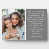Peetmoeder en kind Custom Plaque met Ezel Fotoplaat (voorkant)