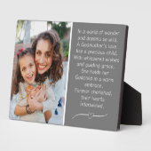Peetmoeder en kind Custom Plaque met Ezel Fotoplaat (Zijkant)