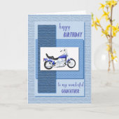 Peetoom, motorfiets verjaardag kaart (Gele Bloem)