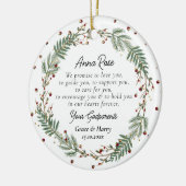 Peetouders Beloven aan Godchild doopsel Keramisch Ornament (Links)