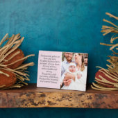 Peetouders en Godchild Custom Plaque met Ezel Fotoplaat (Zijkant)