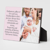 Peetouders en Godchild Custom Plaque met Ezel Fotoplaat (Zijkant)