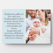 Peetouders en Godchild Custom Plaque met Ezel Fotoplaat (voorkant)