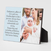 Peetouders en Godchild Custom Plaque met Ezel Fotoplaat (Zijkant)