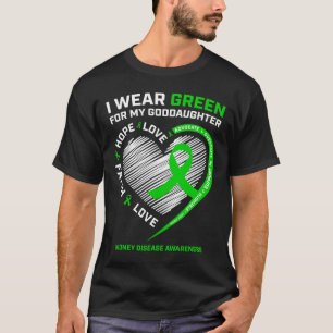 Peetouders Gifts Groene peetdochter Nierziekte T-shirt