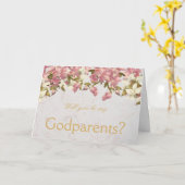 Peetouders Voorstel Roze Orchideeën op Marmer Kaart (Gele Bloem)