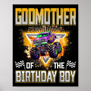 Peettante van de Verjaardagsjongen Monstertruck Ve Poster