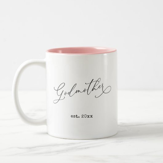 peettante vastgesteld datum tweekleurige koffiemok (Links)