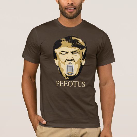 PEETUS TRUMP - Anti-Trump Design T-shirt (Voorkant)