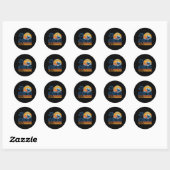 Peetvader Retro Vaderdag Ronde Sticker (Vel)