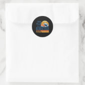 Peetvader Retro Vaderdag Ronde Sticker (Tas)