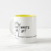 Peety Draws - Wat is er? Tweekleurige Koffiemok (Voorkant links)