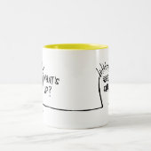 Peety Draws - Wat is er? Tweekleurige Koffiemok (Center)