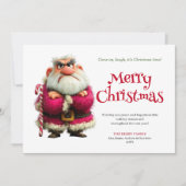 Peeved Santa funny editable Christmas greeting Feestdagenkaart (Voorkant)