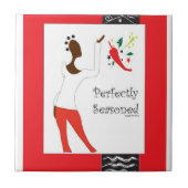 "Pefrectly Seasoned Kitchen Tile" Tegeltje (Voorkant)