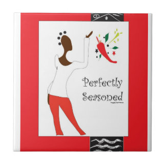 "Pefrectly Seasoned Kitchen Tile" Tegeltje