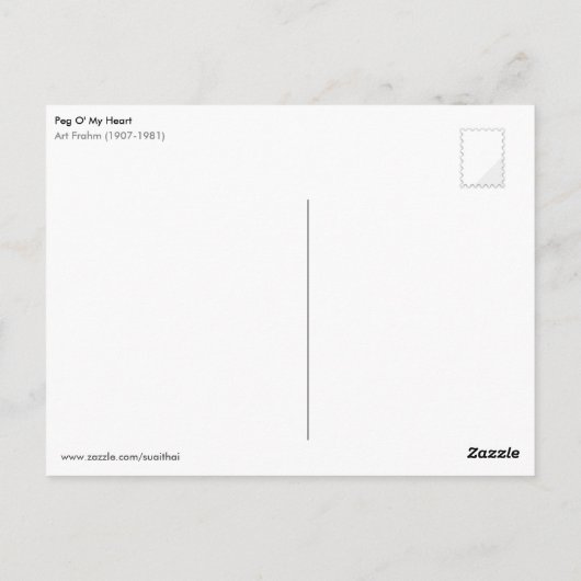 Peg O' My Heart Briefkaart (Achterkant)