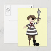 Peg-poot Pirate Briefkaart (Voorkant / Achterkant)