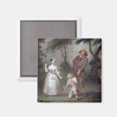 Peg Woffington als rosalind met Celia en Touchsto Magneet (Voorkant / Achterkant)
