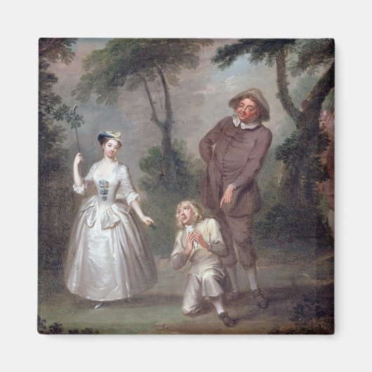 Peg Woffington als rosalind met Celia en Touchsto Magneet (Voorkant)