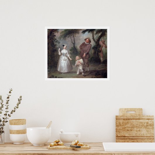 Peg Woffington als rosalind met Celia en Touchsto Poster (Keuken)