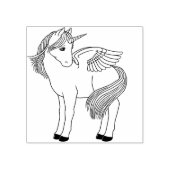 Pegacorn gevleugelde eenhoorn rubberen stempel (Afrduk)