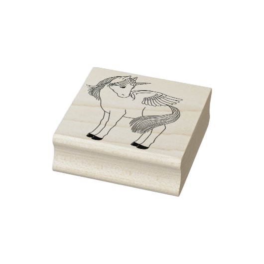 Pegacorn gevleugelde eenhoorn rubberen stempel (Stempel)