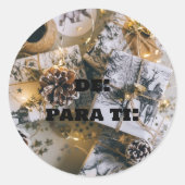 Pegantina Para Poner Nombre Ronde Sticker (Voorkant)