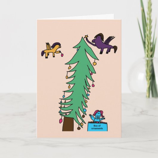 Pegasi Tree Decorators - LEGE BINNENKANT Feestdagen Kaart (Voorkant)
